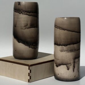 Horsehair Raku vase